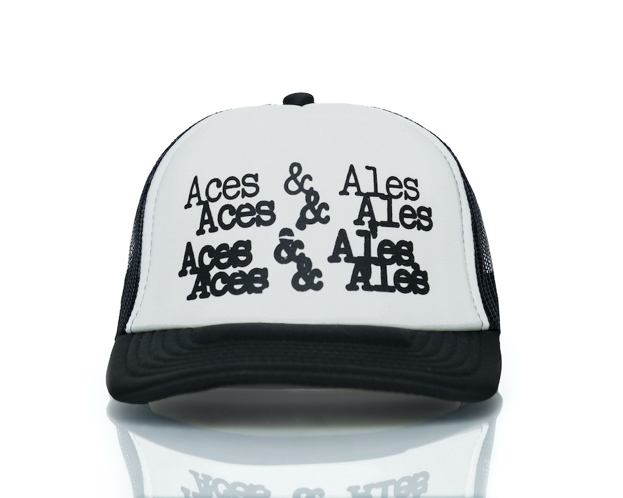 Aces Trucker HatWhite/Black (Black CT Logo) - Best Craft Beer Bar Gastropub  & Gaming Bar - Las Vegas
