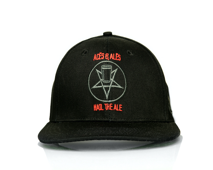 Aces Badge Trucker HatWhite/Black (Black Logo) - Best Craft Beer Bar  Gastropub & Gaming Bar - Las Vegas